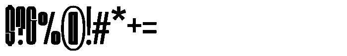 Bunke Bold Font OTHER CHARS