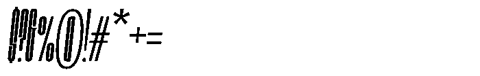 Bunke Extra Light Italic Font OTHER CHARS