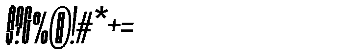 Bunke Italic Font OTHER CHARS