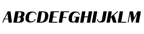 Bunnathikarn Black Italic Font UPPERCASE
