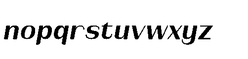 Bunnathikarn Bold Italic Font LOWERCASE