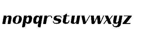 Bunnathikarn Extra Bold Italic Font LOWERCASE