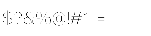 Bunnathikarn Extra Light Font OTHER CHARS