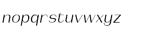 Bunnathikarn Italic Font LOWERCASE