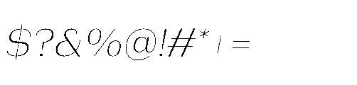 Bunnathikarn Light Italic Font OTHER CHARS