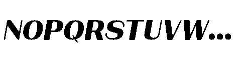Bunnathikarn Loopless Black Italic Font UPPERCASE