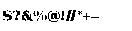 Bunnathikarn Loopless Black Font OTHER CHARS