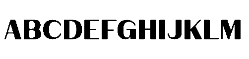 Bunnathikarn Loopless Black Font UPPERCASE