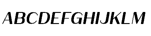 Bunnathikarn Loopless Bold Italic Font UPPERCASE