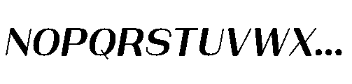 Bunnathikarn Loopless Bold Italic Font UPPERCASE