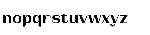 Bunnathikarn Loopless Bold Font LOWERCASE