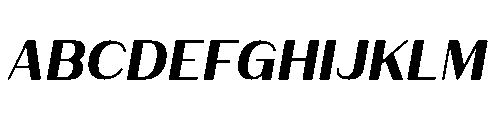 Bunnathikarn Loopless Extra Bold Italic Font UPPERCASE