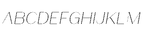 Bunnathikarn Loopless Extra Light Italic Font UPPERCASE