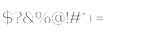 Bunnathikarn Loopless Extra Light Font OTHER CHARS
