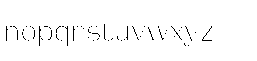 Bunnathikarn Loopless Extra Light Font LOWERCASE