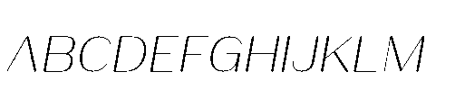 Bunnathikarn Loopless Light Italic Font UPPERCASE