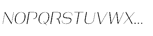 Bunnathikarn Loopless Light Italic Font UPPERCASE