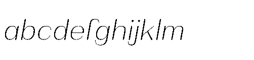 Bunnathikarn Loopless Light Italic FONT
