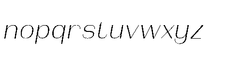 Bunnathikarn Loopless Light Italic Font LOWERCASE