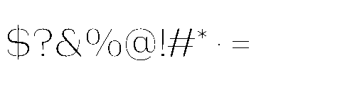 Bunnathikarn Loopless Light Font OTHER CHARS