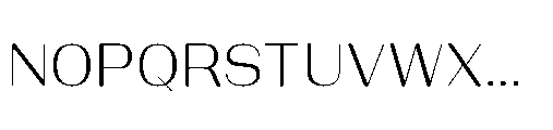 Bunnathikarn Loopless Regular Font UPPERCASE