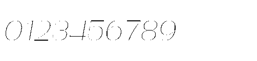 Bunnathikarn Loopless Thin Italic Font OTHER CHARS