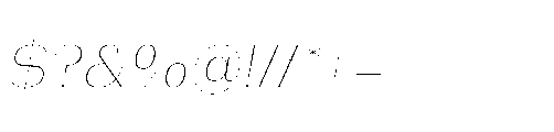 Bunnathikarn Loopless Thin Italic Font OTHER CHARS