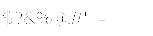 Bunnathikarn Loopless Thin Font OTHER CHARS