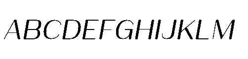 Bunnathikarn Medium Italic Font UPPERCASE