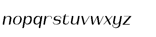 Bunnathikarn Medium Italic Font LOWERCASE