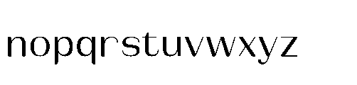 Bunnathikarn Medium Font LOWERCASE