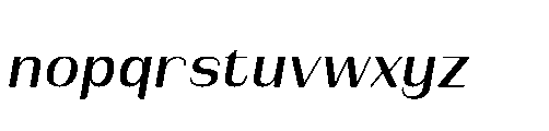 Bunnathikarn Semi Bold Italic Font LOWERCASE
