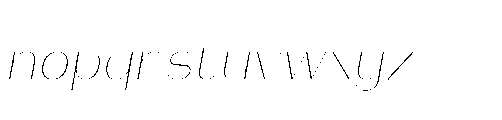 Bunnathikarn Thin Italic Font LOWERCASE