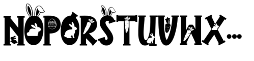 Bunny Holiday Font UPPERCASE