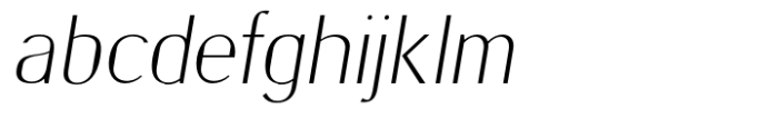Burdigala Sans Extra Light Italic Font LOWERCASE