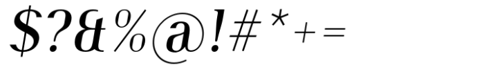 Burdigala Semi Serif Semi Bold Italic Font OTHER CHARS