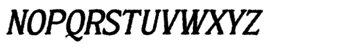 Burge Rough Italic Font UPPERCASE