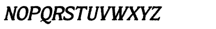 Burge Rough Italic Font LOWERCASE