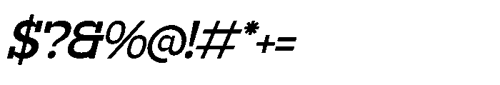 Burgela Italic Font OTHER CHARS