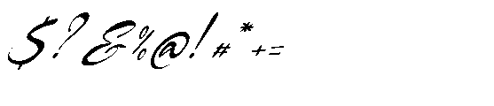 Burgiento Italic Font OTHER CHARS
