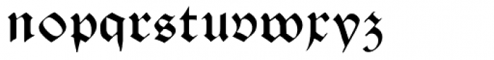 Burgundian Font LOWERCASE