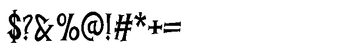 Burlexa All Caps Font OTHER CHARS