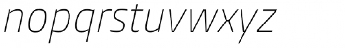 Burlingame Cond Thin Italic Font LOWERCASE