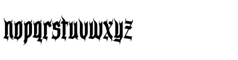Burn till Black Font LOWERCASE