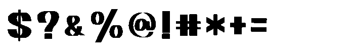 Burned Regular Font OTHER CHARS