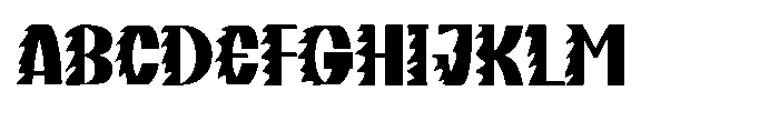 Burned Regular Font UPPERCASE