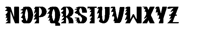 Burned Regular Font UPPERCASE