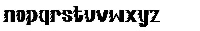 Burned Regular Font LOWERCASE