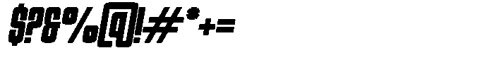 Burst Speed Font OTHER CHARS