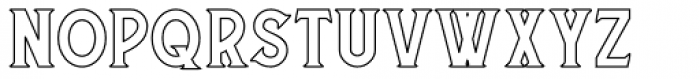 Buryland Serif Outline Font LOWERCASE